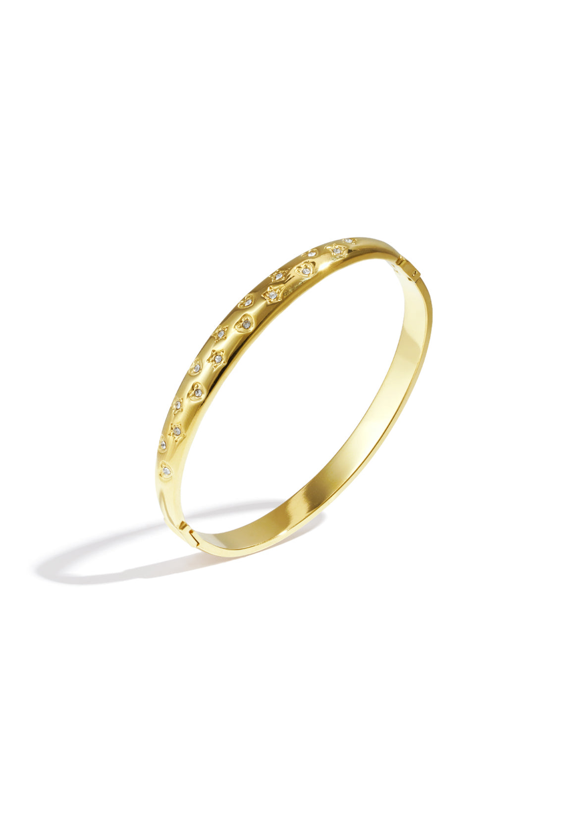 Bangle met strass goud