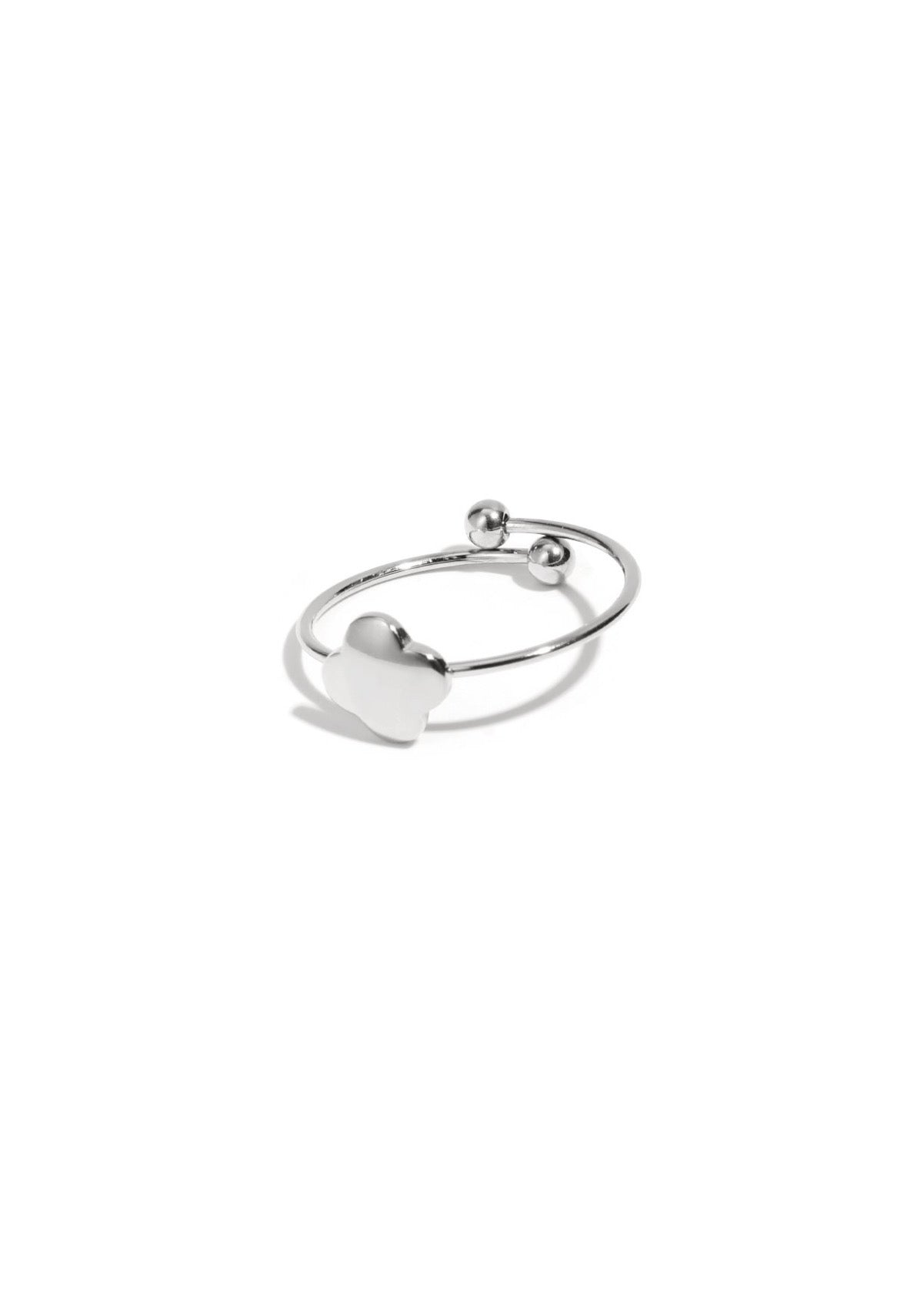 Klaver ring zilver
