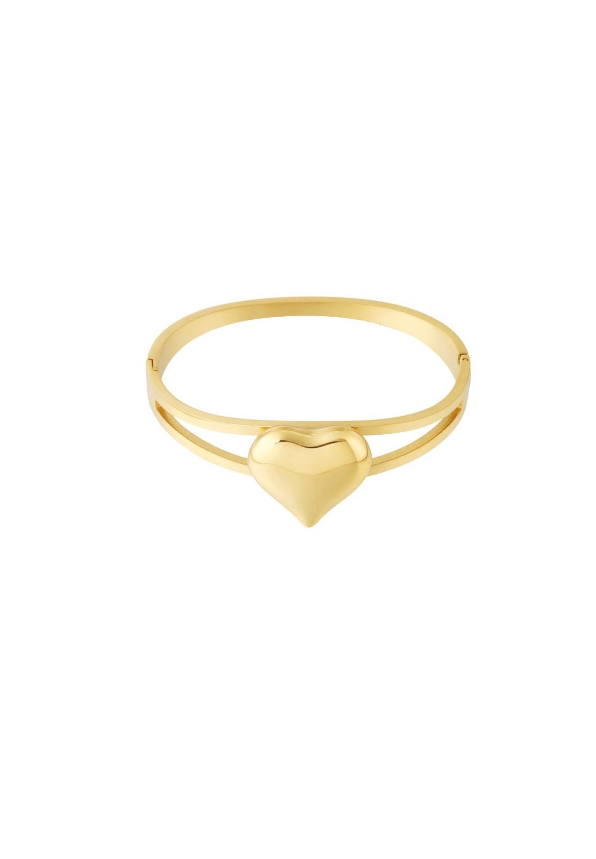 Dubbele hart armband goud