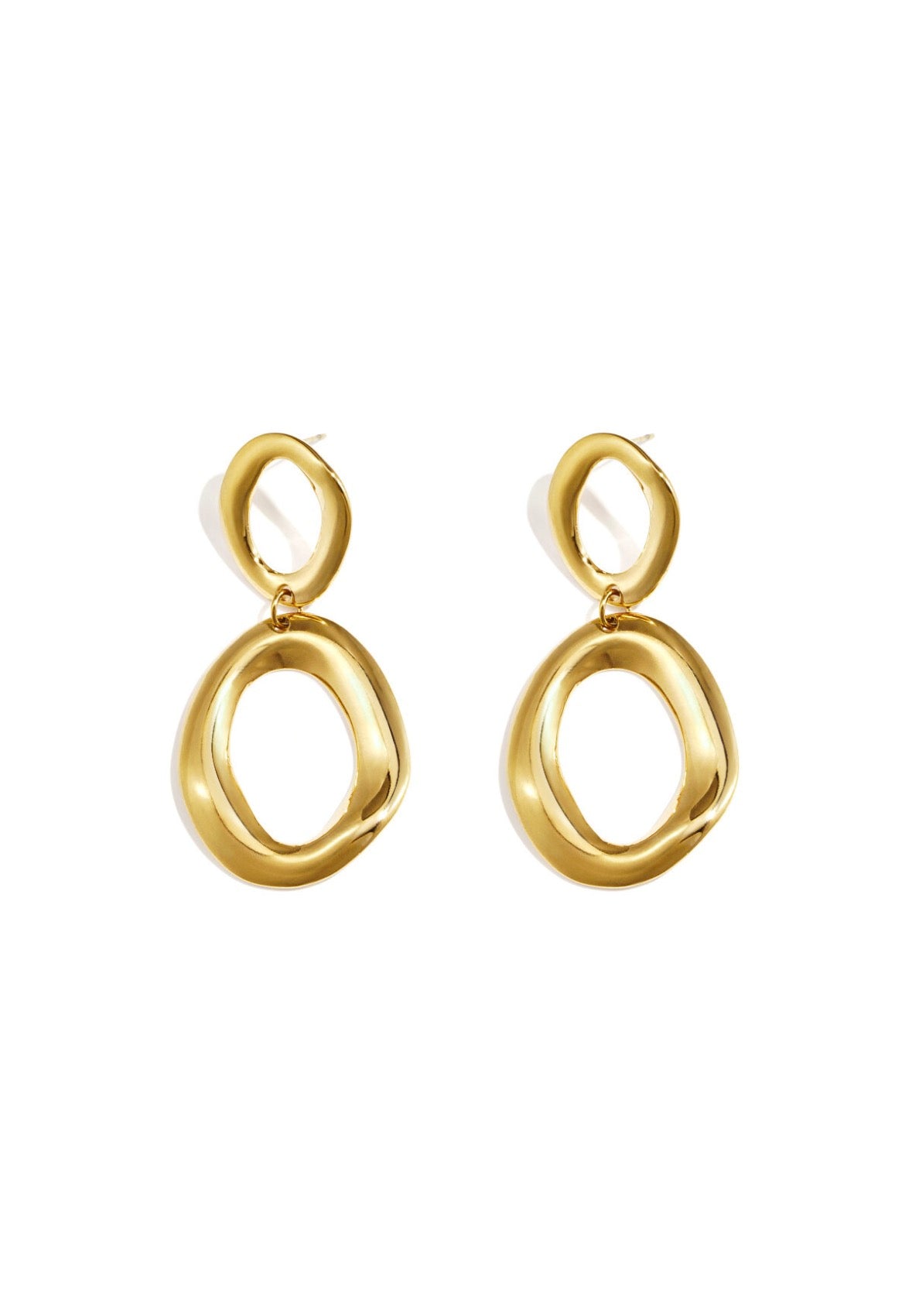 Oorbellen met ringen goud