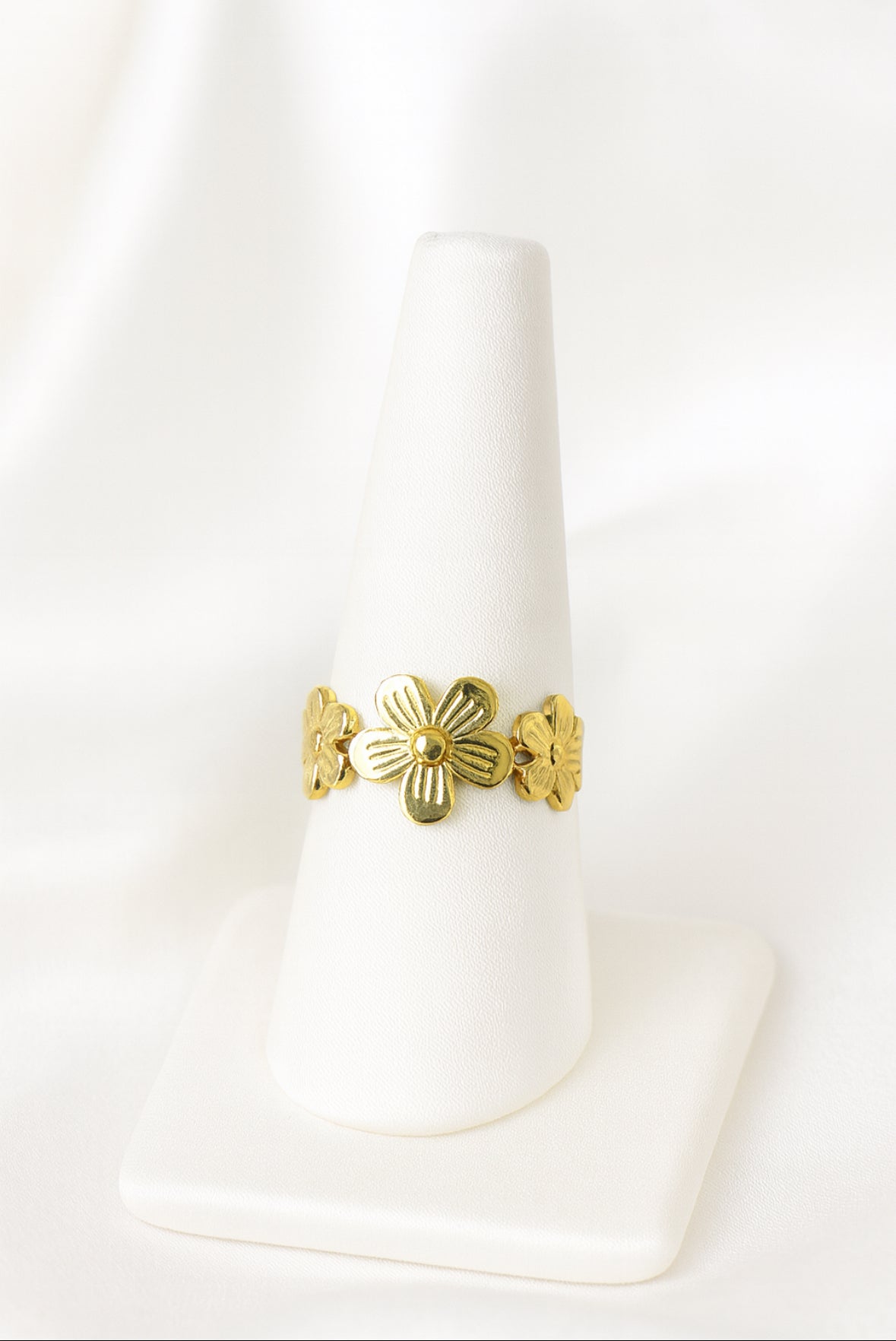 Vintage open ring bloemen