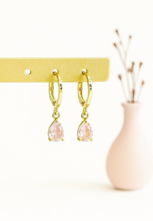 Lena Roza oorhangers met zirconia steentje