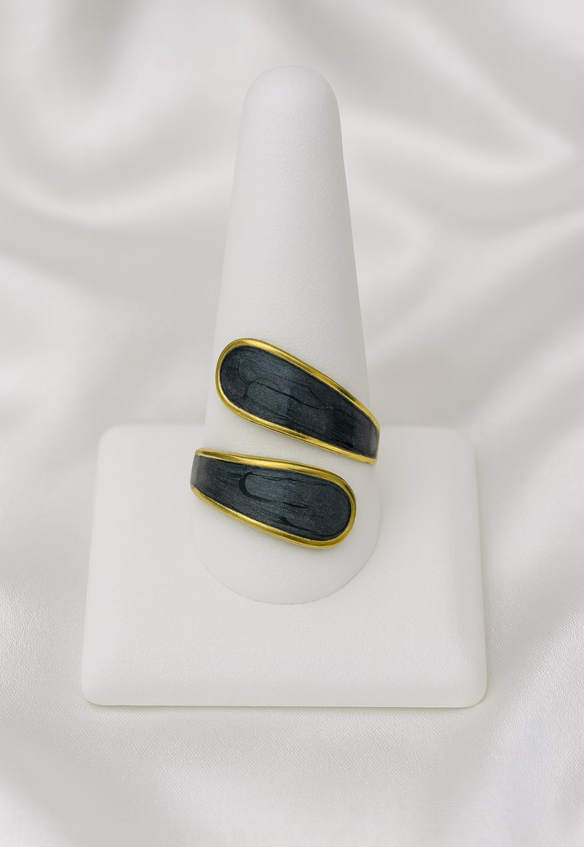 Open ring zwart/goud