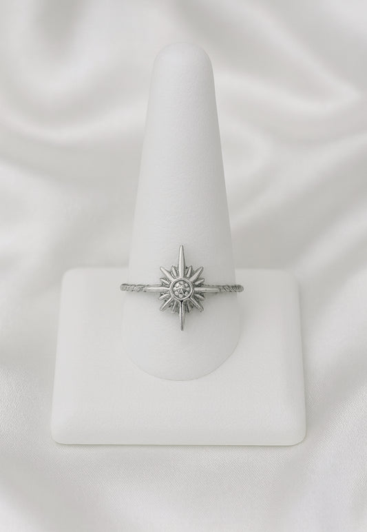 Open ring zilver ster