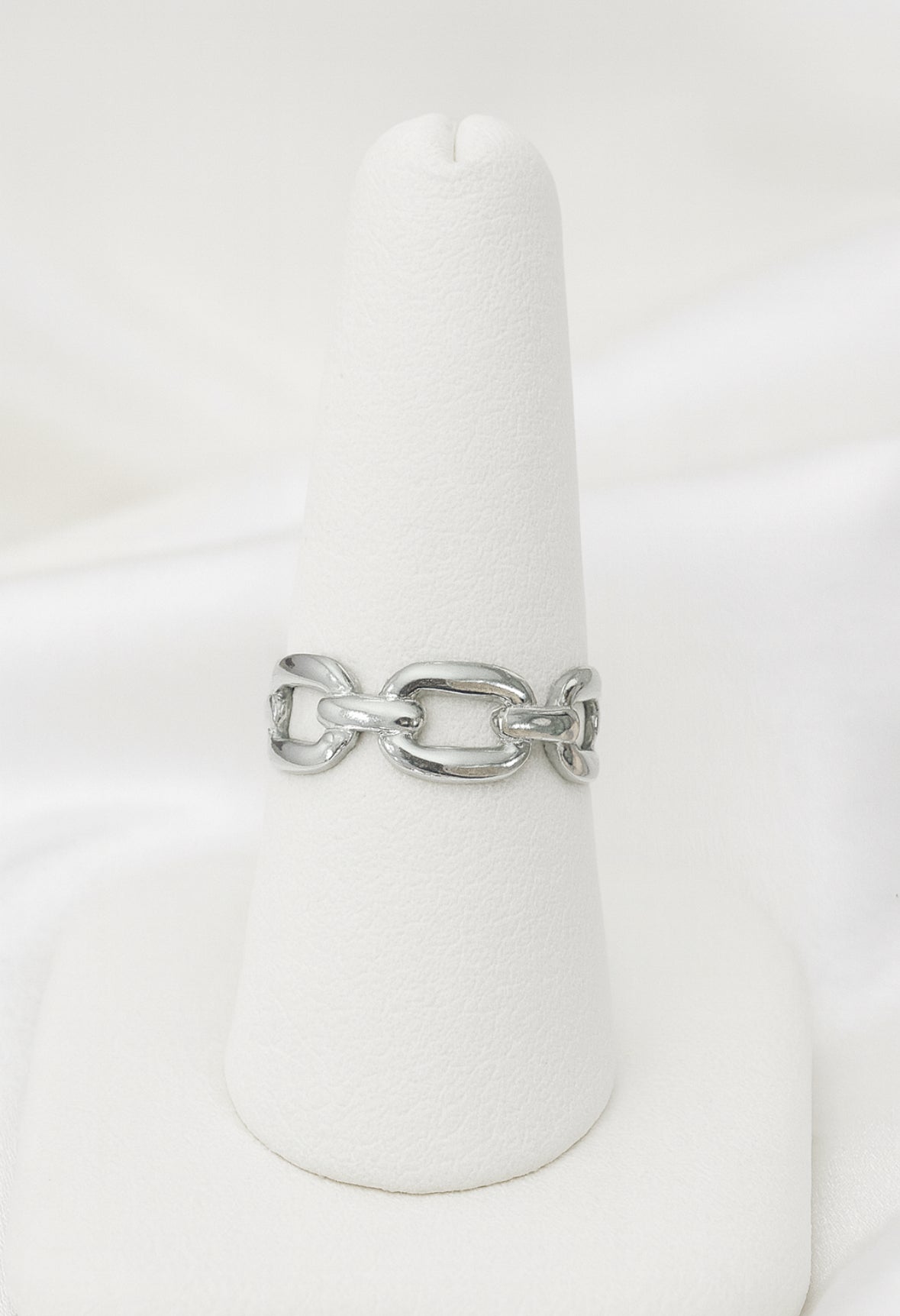 Open ring zilver ketting