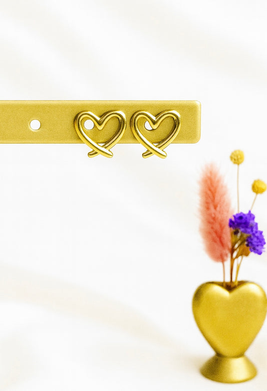 Studs open hartje klein goud