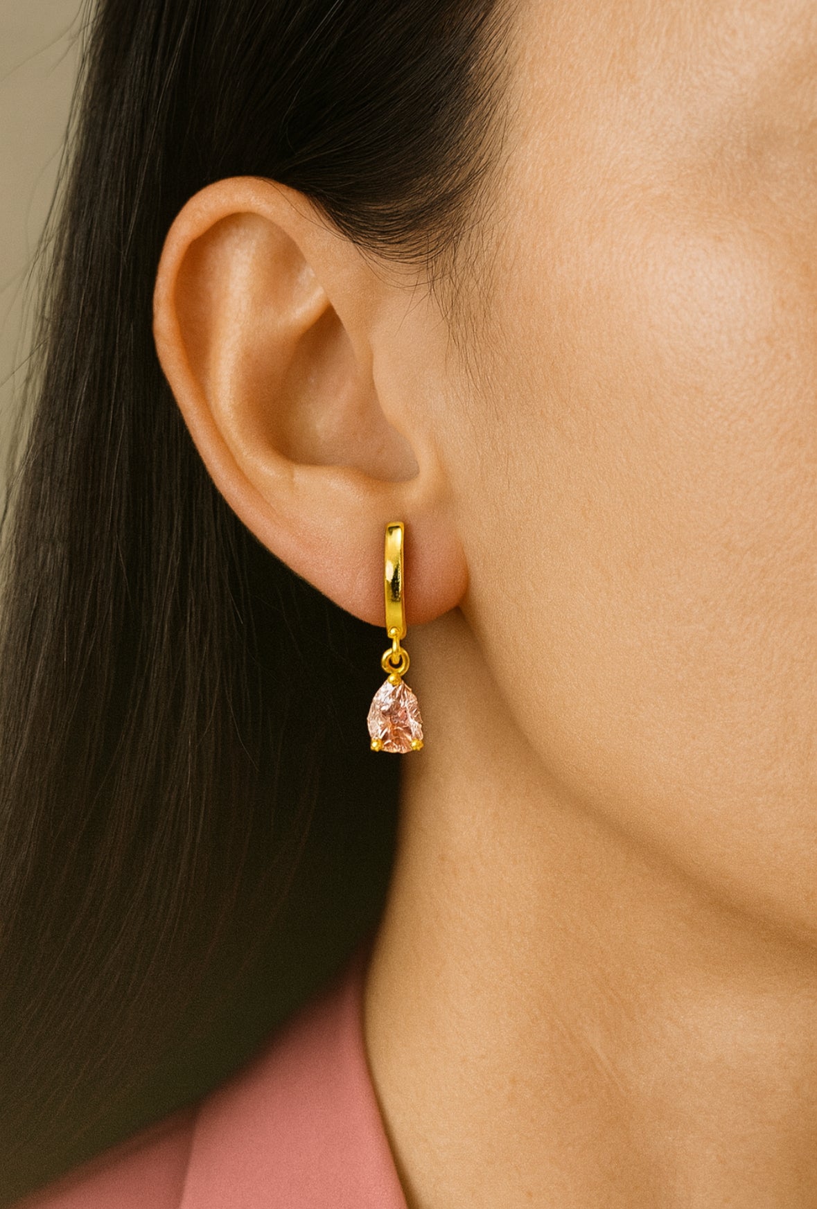 Lena Roza oorhangers met zirconia steentje