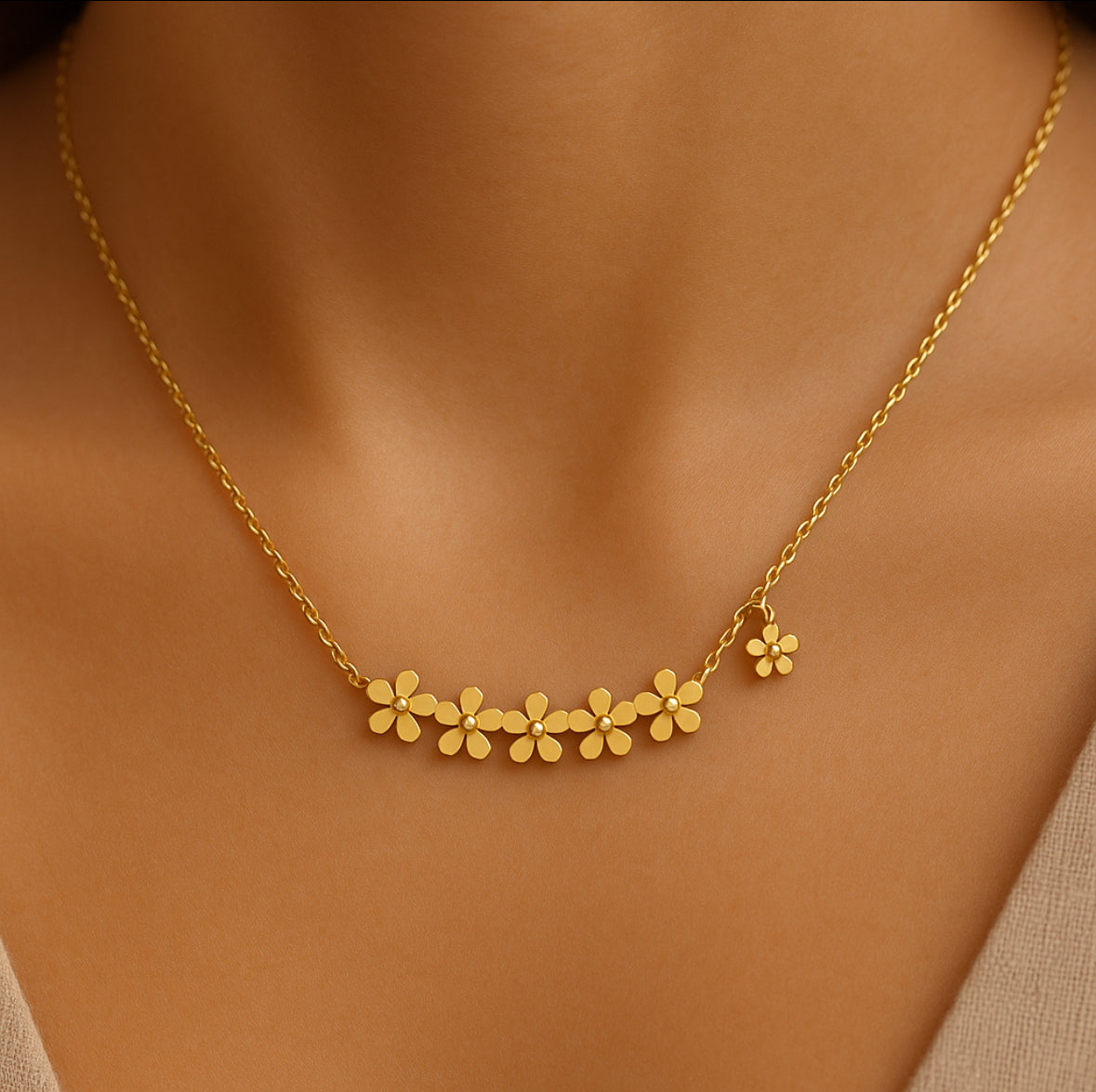 Ketting met bloemetjes