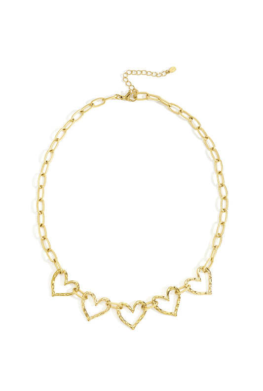 Ketting met 5 hartjes