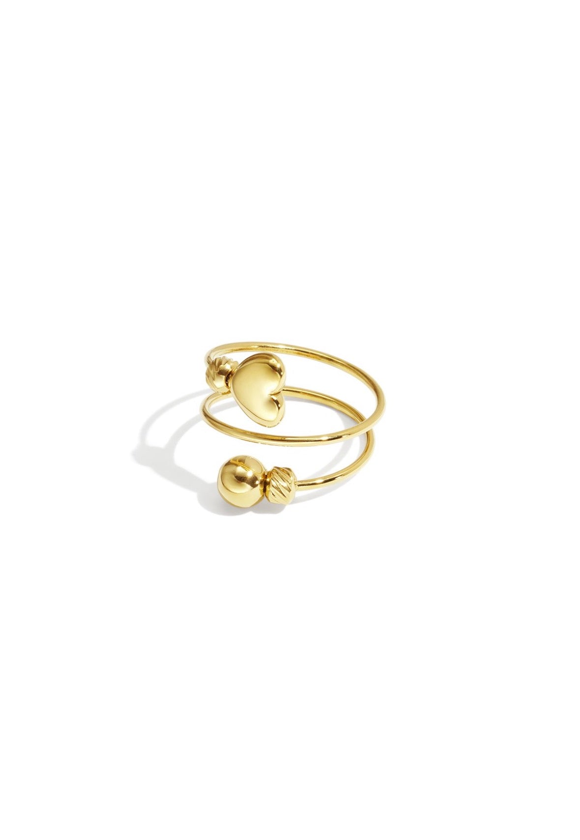 Casual ring hart goud