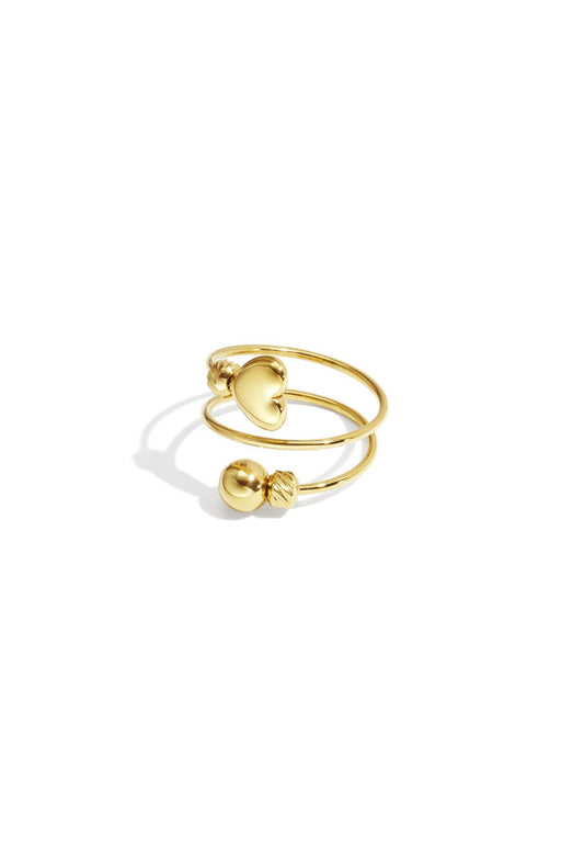 Casual ring hart goud