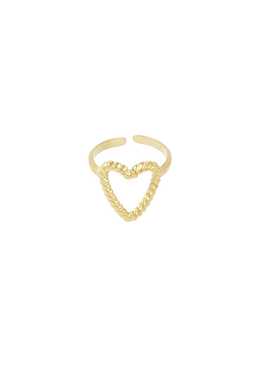 Hart ring goud