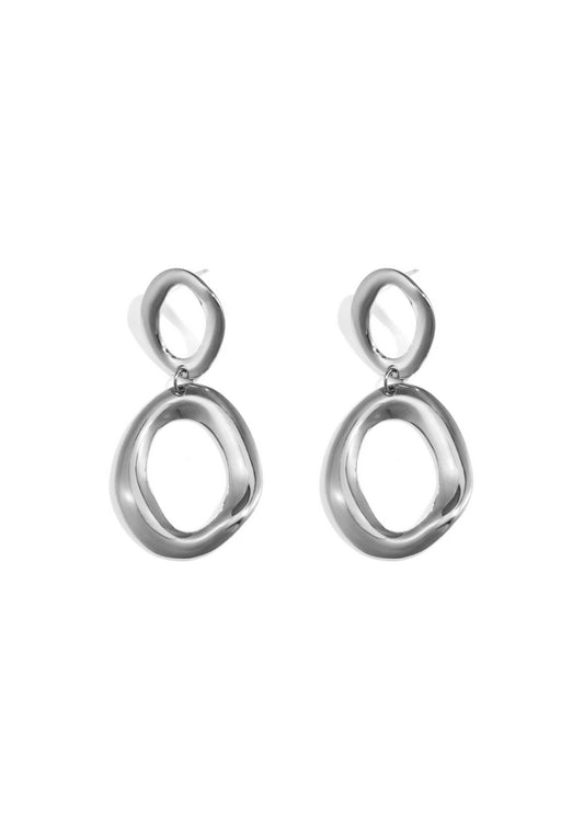 Oorbellen met ringen zilver