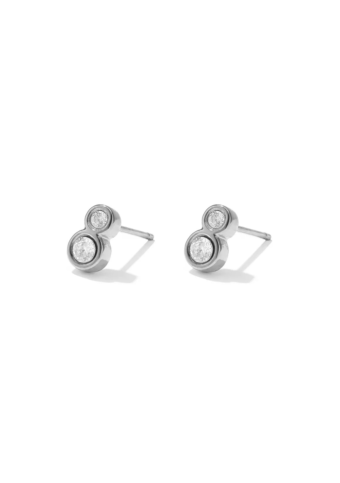 Oorknopjes cirkelvormig zilver