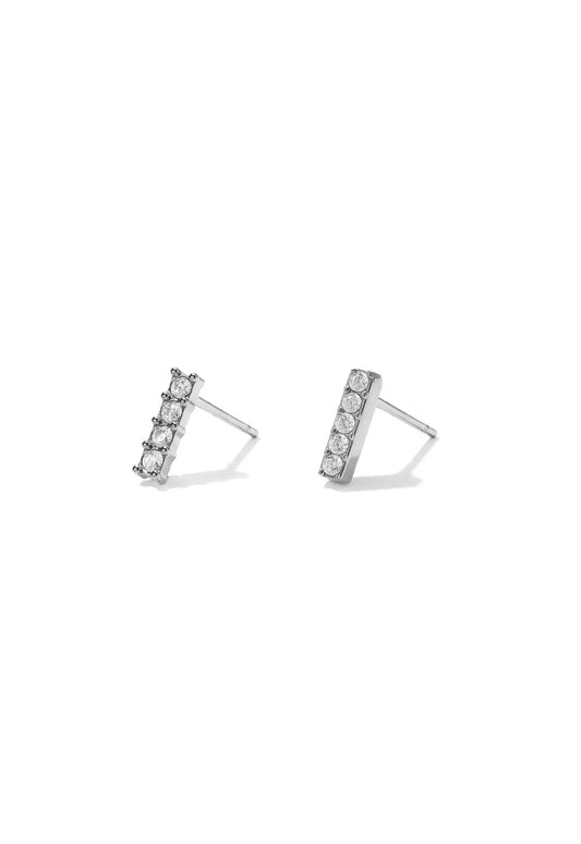 Oorknopjes met zirkonia steentjes zilver