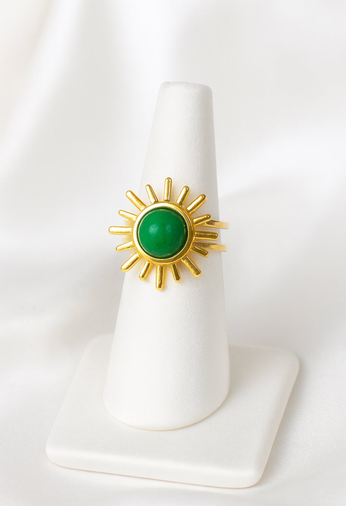 Flower open ring groen