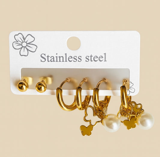 Aline set van drie oorbellen