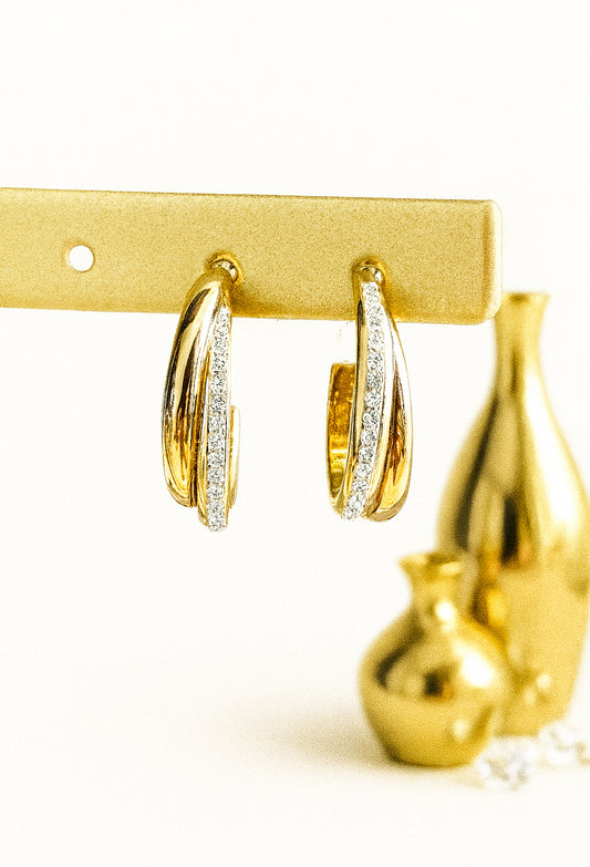 Dana oorringen met steentjes klein