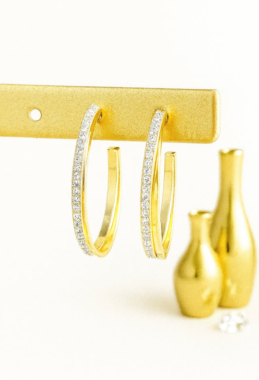 Dana oorringen met steentjes groot